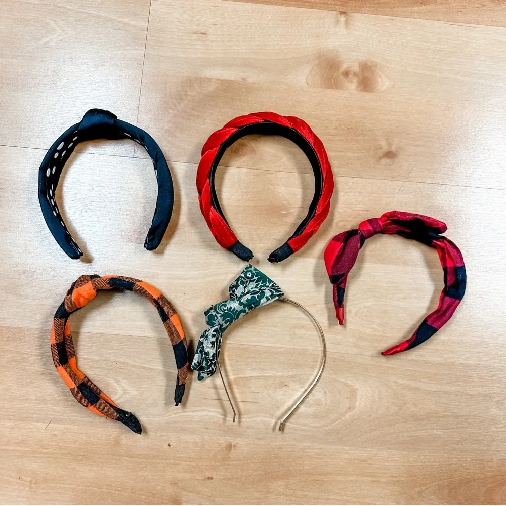 Girls 5-Piece Holiday Headband Bundle Christmas Halloween